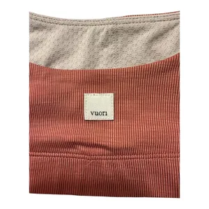 Vuori Ribbed Sports Bra / Bralette Rust Terracotta Size Small thumbnail 3