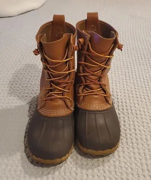 L.L. Bean Tan & Brown Rain/Snow Boots/Sturdy Sole & Comfortable (30) thumbnail 1