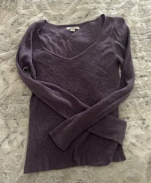 American Eagle Long sleeve purple sweater thumbnail 1