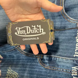 Von Dutch Jeans Size 28 Wide Leg Logo Y2K Streetwear Baggy thumbnail 5