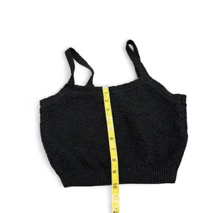 NWT free people black knitted top thumbnail 4