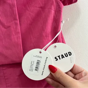 NEW NWT STAUD Mini Ilana Dress In Lollipop Pink thumbnail 12
