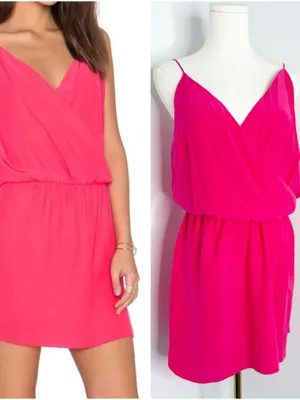 Amanda Uprichard 100% Silk Wrap Dress Pink Small NWT Revolve thumbnail 2