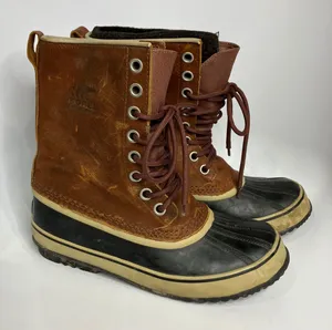 Sorel 1964 premium waterproof boots insulated leather rubber women's size‎ 10 thumbnail 1