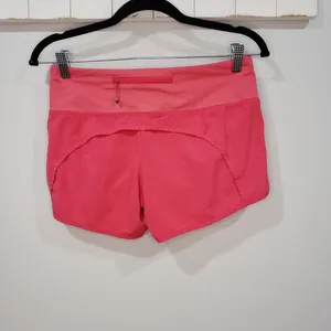 Lululemon Speed Up Shorts Womens 4 Pink Running Athletic Lined 4 Inch thumbnail 2