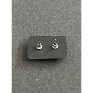 Witch Hat‎ Halloween Stud Earrings Orange Black Silver Tone thumbnail 2
