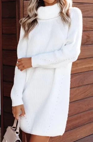 VICI Turtleneck Long Sleeve Sweater Tunic Dress Size Medium thumbnail 1