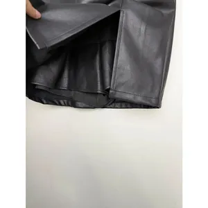 Barbie Chill faux leather mini skort Medium Black thumbnail 3