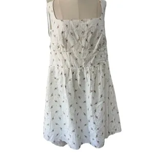 Princess Polly Samana Mini Dress Ditsy Floral Square Neck White Purple Sz 14 NEW thumbnail 16