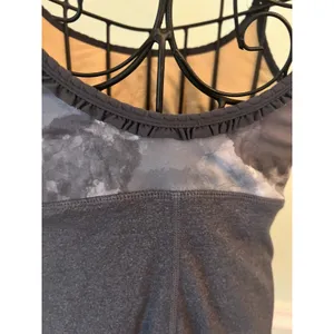 LULULEMON‎ gray White tank tie dye grey top size 4 thumbnail 5