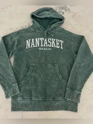 Nantasket Beach Nantucket Pullover Hoodie Sweatshirt Green Size Small EUC thumbnail 1