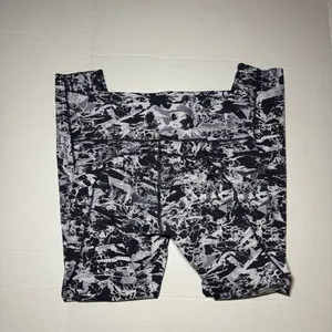 Lululemon Fast & Free Leggings 7/8 Interlaced Starlight Black 24" thumbnail 5
