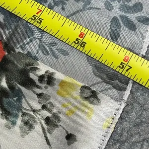 Vintage Silk Feel Scarf Korea Rectangular Floral Sage Yellow Peach 13.5 X 57 in thumbnail 11
