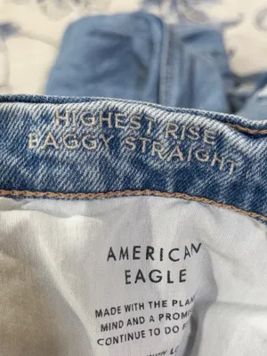 American Eagle Highest Rise Baggy Straight Jeans thumbnail 5