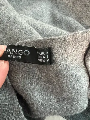 Mango Gray Pullover Crew Neck Sweater thumbnail 4
