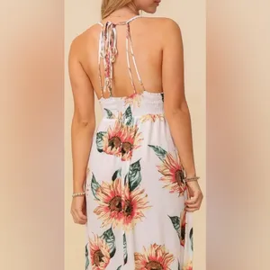 Sunflower Season Maxi Dress in white size Large. Timing brand. thumbnail 2