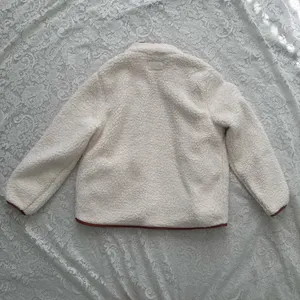 Universal Threads Cozy Sherpa Button Up Jacket Cream With Burnt Orange Detail thumbnail 7