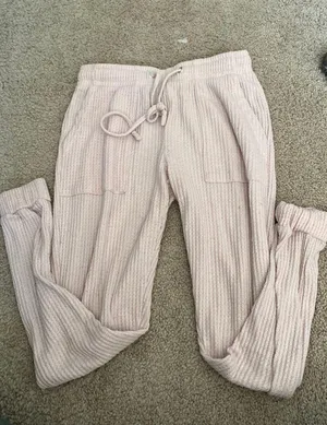 Rue 21 Pink Waffle Knit Joggers thumbnail 2
