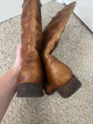 Frye Cara Boots in Cognac Leather - Size 6.5 B thumbnail 13