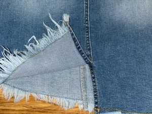 Cato est 1946 Denim Jean Skirt Raw Hem Patched Women's Size 12 Stretch Pockets thumbnail 19