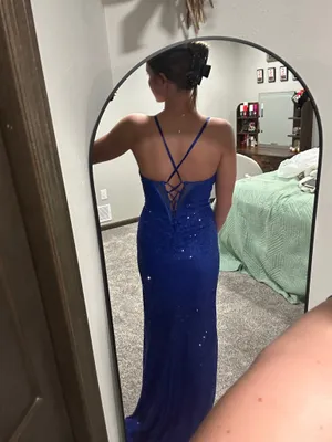 Blue Prom Dress Size 4 thumbnail 5
