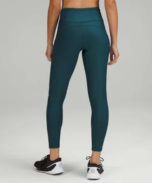 Lululemon Fast and Free High Rise Fleece Lined Leggings in Green Jasper thumbnail 2