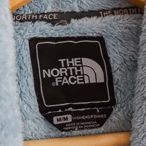 The North Face Osito Fleece‎ Hoodie Womens Medium Blue Full Zip Jacket Coat thumbnail 2