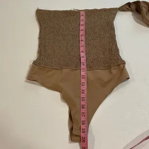 Promesa One Shoulder Puff Sleeve Bodysuit Women’s Size S Tan Neutral thumbnail 5