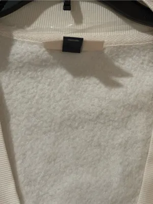 NWOT Universal Threads Women's Fleece Cardigan - Cream White Size L thumbnail 4