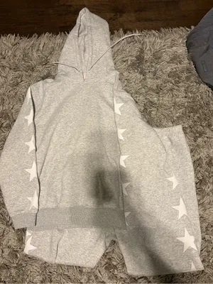 NWOT STARFIT Gray Star Hoodie and Sweatpants Set thumbnail 1