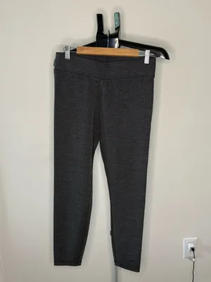 Daily Ritual Women’s Herringbone Leggings Medium Short Gray Pull-On Stretch thumbnail 2