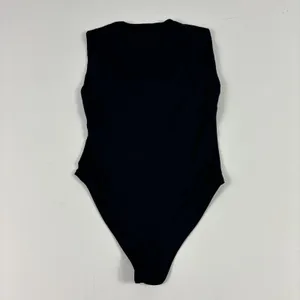 ZARA Bodysuit Womens M‎ Black One Piece Jersey Stretch Slimming High Leg thumbnail 7