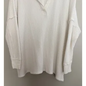 Free People We The Free Travis Polo Top Ivory Women's Size Small thumbnail 5