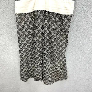 Taboo Mini Dress Womens Large Black Floral Lace Satin‎ Sash V-Neck Y2K Cocktail thumbnail 5