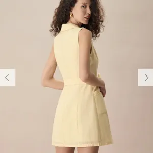 RIHOAS The Yellow Lapel Sleeveless Belted Mini Dress 3 thumbnail 2