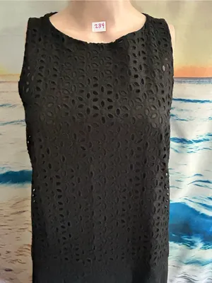 Loft Women’s Black Lace & Pleated Hem Sleeveless Dress SZ 6 NWT thumbnail 7