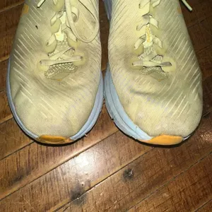 Hoka One One light green athletic running 10 sneakers thumbnail 5