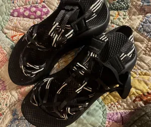 Chaco ZX/3 Classic sport sandals in a black and white scatter pattern size 6 thumbnail 1
