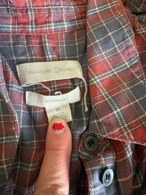 Treasure & bond plaid boyfriend button down thumbnail 2