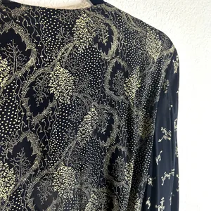 Vintage Sharon Rothfeld Sharon's World Wrap Dress Womens Size 11/12 Navy Silk thumbnail 8