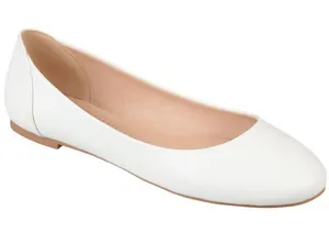 NWT Journee Collection Womens Comfort Kavn Flats KAVN-WD White 6.5W thumbnail 1