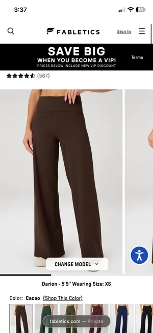 Fabletics Fold Over Leggings Cashel thumbnail 5
