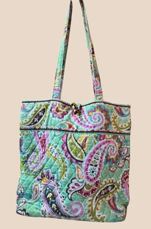 Vera Bradley Tutti Frutti Retired Paisley Quilted Tote thumbnail 1