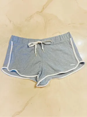 VICTORIA’S SECRET PINK Soft Micro Modal Shorts Retro Low Rise Heather Grey Large thumbnail 2