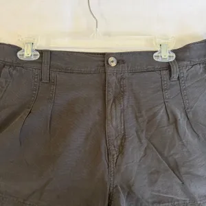 Aerie Charcoal Grey Cotton Lyocell High Waisted Shorts‎ XL Momcore Minimalist thumbnail 6