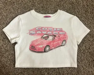EDIKTED cropped XS tshirt thumbnail 1