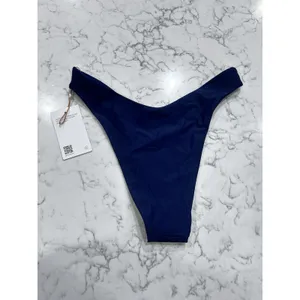 NWT Quince Deep Navy Italian High Leg Bikini Bottom Size Small thumbnail 2