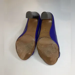 Coach Desaree Purple Bock‎ Heel Pumps Gold Hook Buckle Accent Heels Size 6 B thumbnail 10