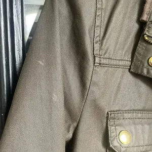 JCrew Women’s Downtown Field Jacket Green Waxed Cotton Size S thumbnail 11