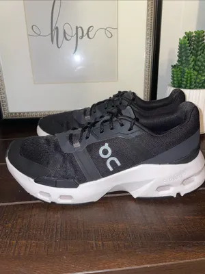 On Running Cloudpulse Women's Running Shoes Sneakers - Black/White Size 8 thumbnail 8